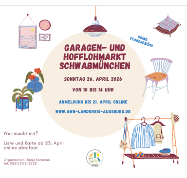 5. Garagen- und Hofflohmarkt in Schwabmünchen am 26. April 2026