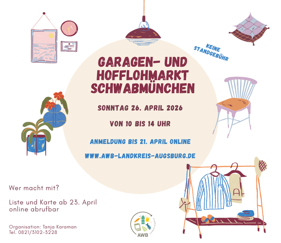 5. Garagen- und Hofflohmarkt in Schwabmünchen am 26. April 2026