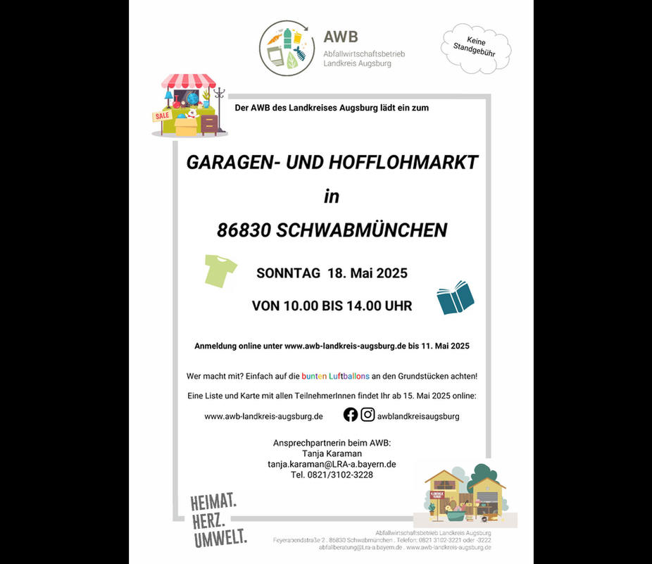 4. Garagen- und Hofflohmarkt in Schwabmünchen am 18. Mai 2025
