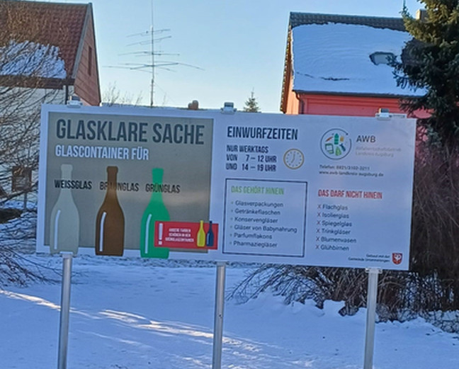 Erstes Unterflursystem für Altglas im Landkreis Augsburg