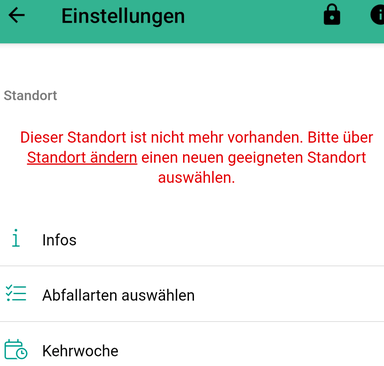 Achtung: Wichtiger Hinweis zur AbfallApp