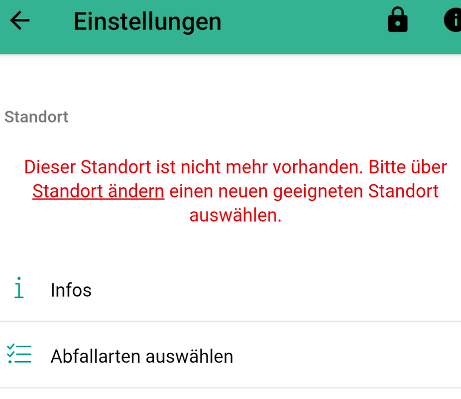 Achtung: Wichtiger Hinweis zur AbfallApp