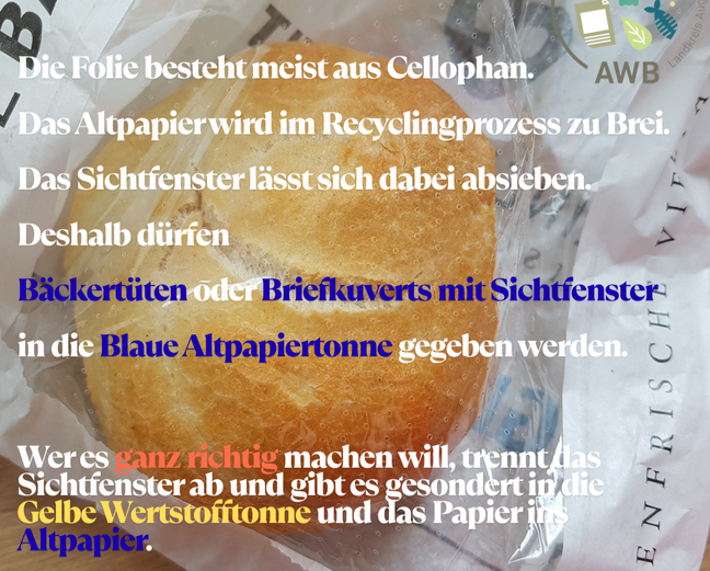 Bäckertüte mit Folie - wohin damit?