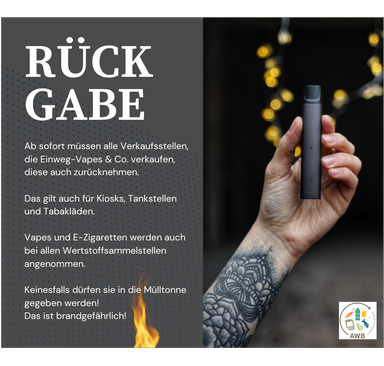 Rückgabe von Vapes & E-Zigaretten