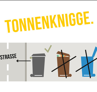 Aha! So stellt man die Mülltonne richtig bereit