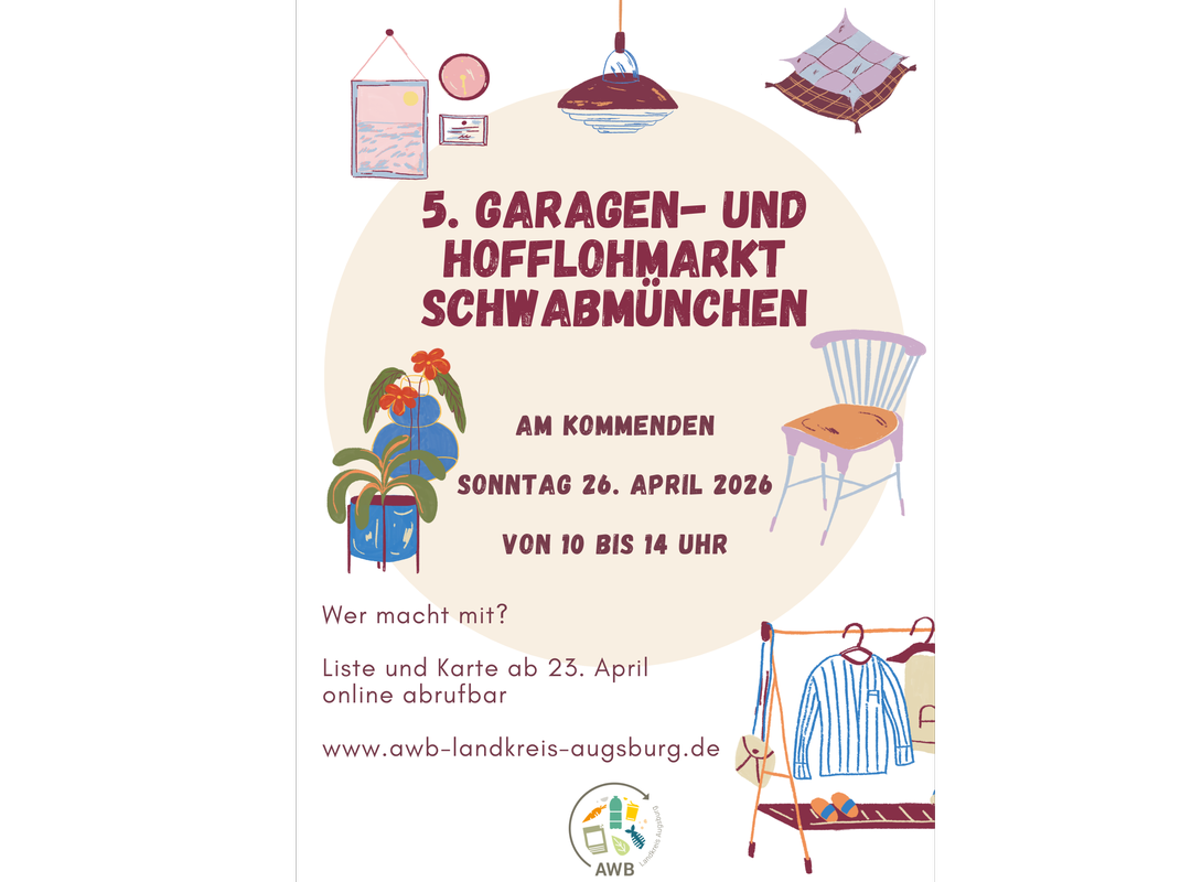 Alle Teilnehmerinnen und Teilnehmer des 5. Garagen- und Hofflohmarktes in Schwabmünchen
