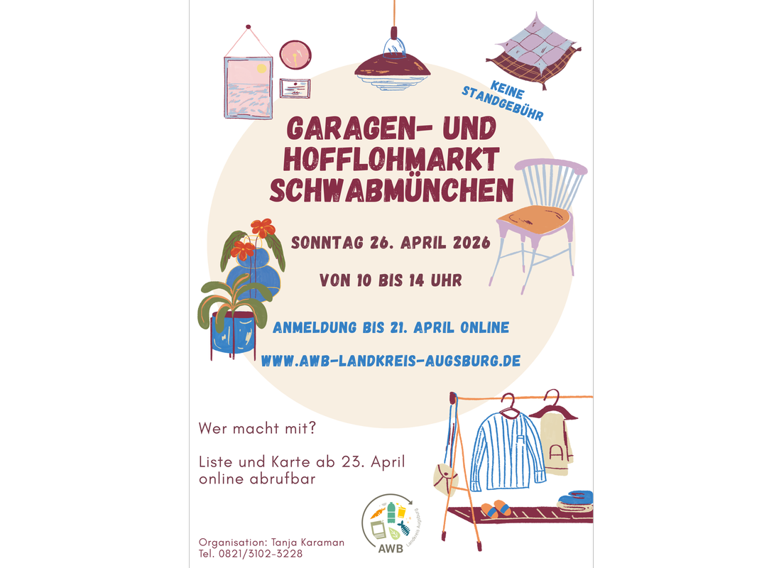 Jetzt anmelden zum 5. Garagen- und Hofflohmarkt in Schwabmünchen